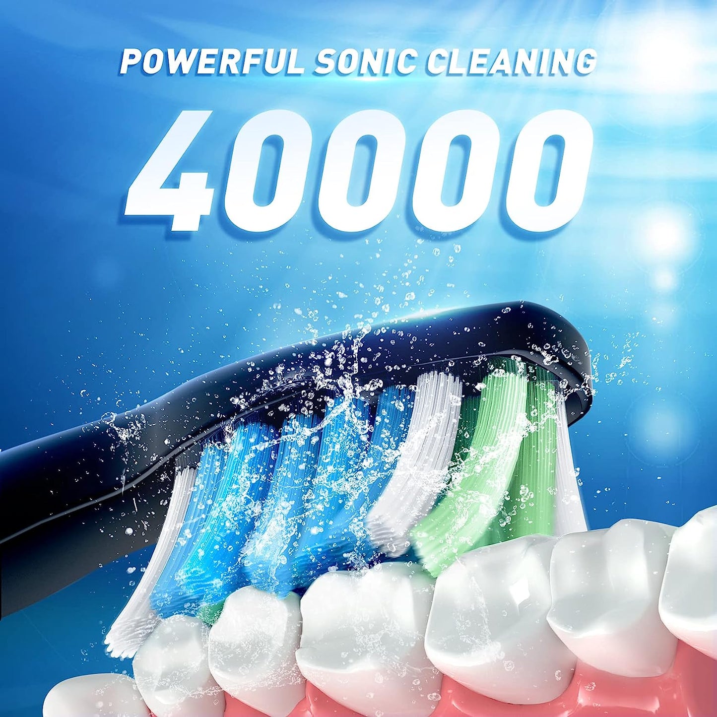 TEETHEORY Electric Toothbrush for Adults with Holder and 10 Brush Heads, Rechargeable Toothbrush Electric Fast 2 Hr Charge Last 35 Days, 40000 VPM and 3 Modes,Smart Timer
