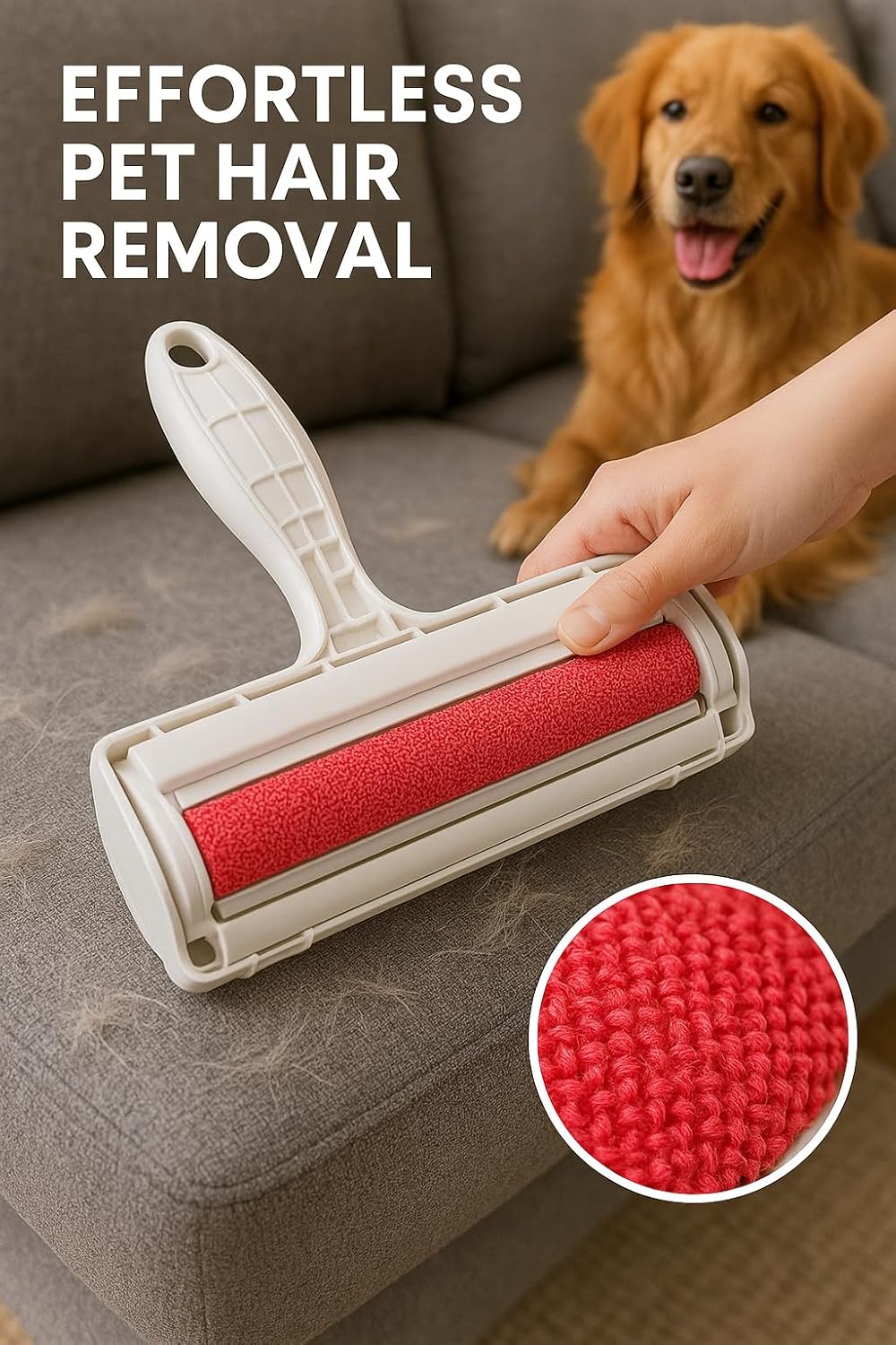 GajetNest Pet Hair Remover – Reusable Lint Roller for Cat & Dog Fur