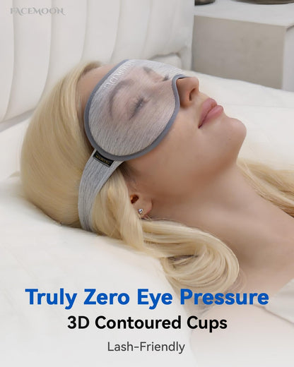 Weighted Eye Mask for Sleeping – 3D Blackout, Zero Eye Pressure, Lash-Friendly