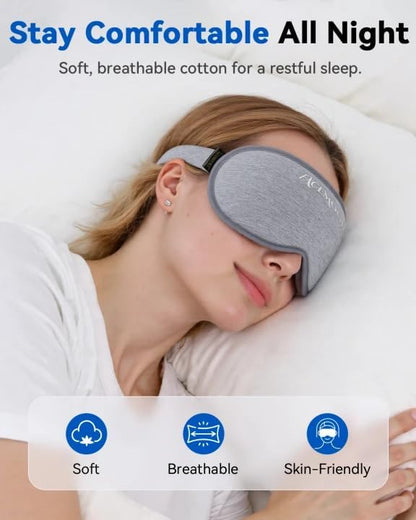 Weighted Eye Mask for Sleeping – 3D Blackout, Zero Eye Pressure, Lash-Friendly