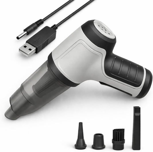 Handheld Mini Portable Compact Car Vacuum Cleaner & Blower 3-in-1 with HEPA Filter, Lightweight Design, 25-Minute Running Time, Cordless Rechargeable Crevice Tool - 15000 PA Suction