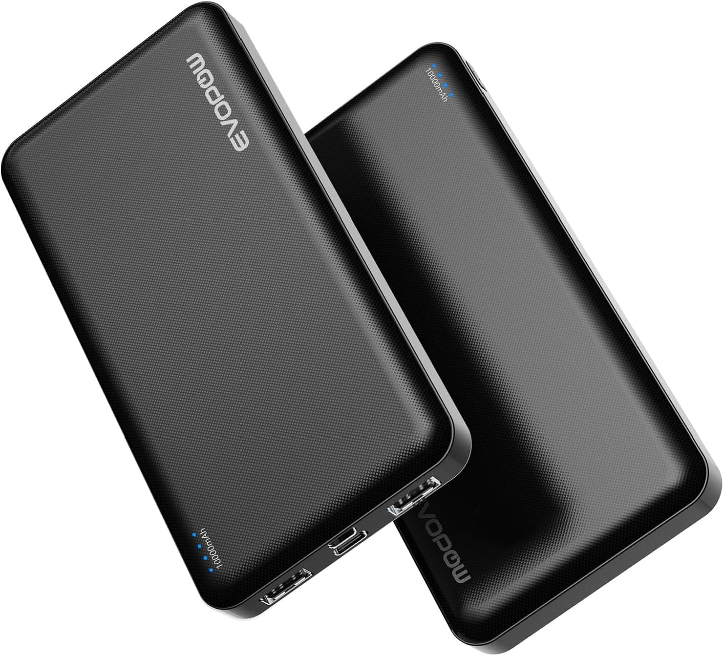 2-Pack Portable Charger, Slimmer 10000mAh Power Bank, USB C in&Out Fast Charging Battery Pack, Portable Power Bank for iPhone 16 15 14 13 12 Tablet Samsung S23 S22 Pixel and Heated Vest (Black)