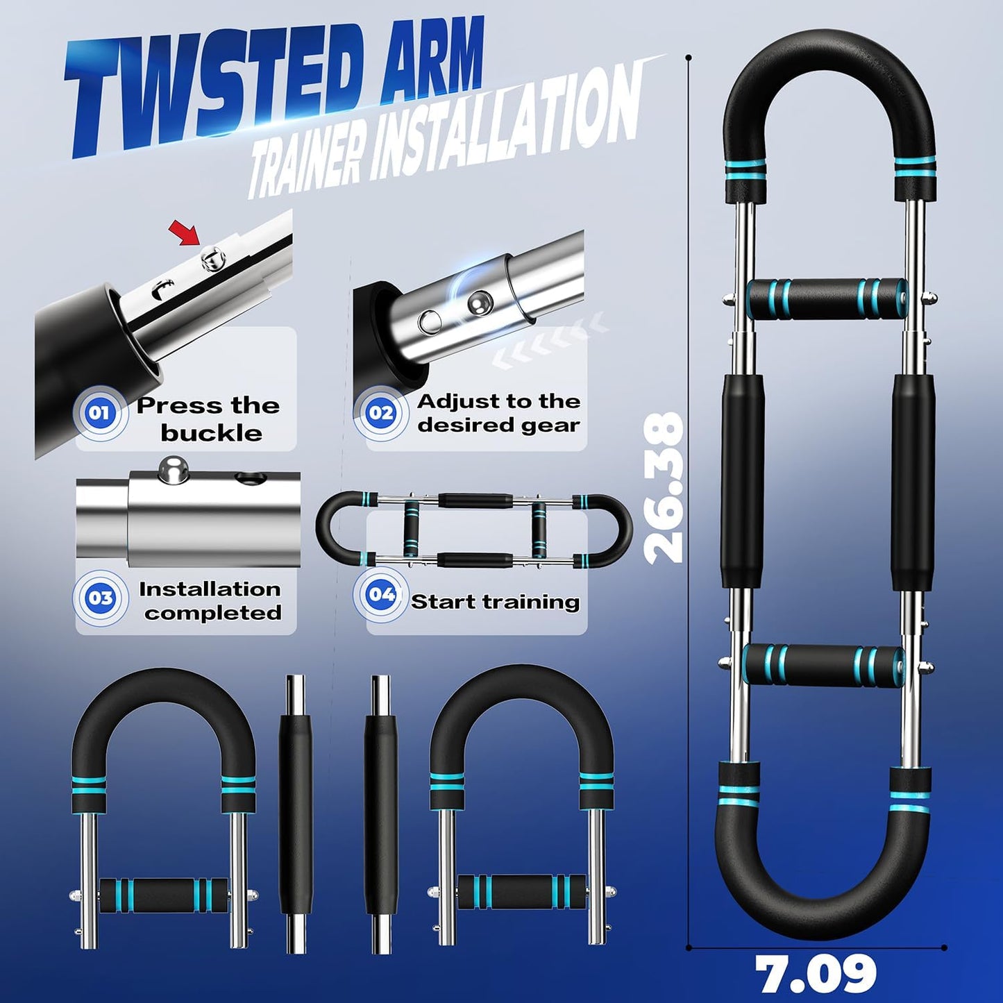 Twister Arm Trainer – Adjustable Resistance Chest & Arm Workout Equipment